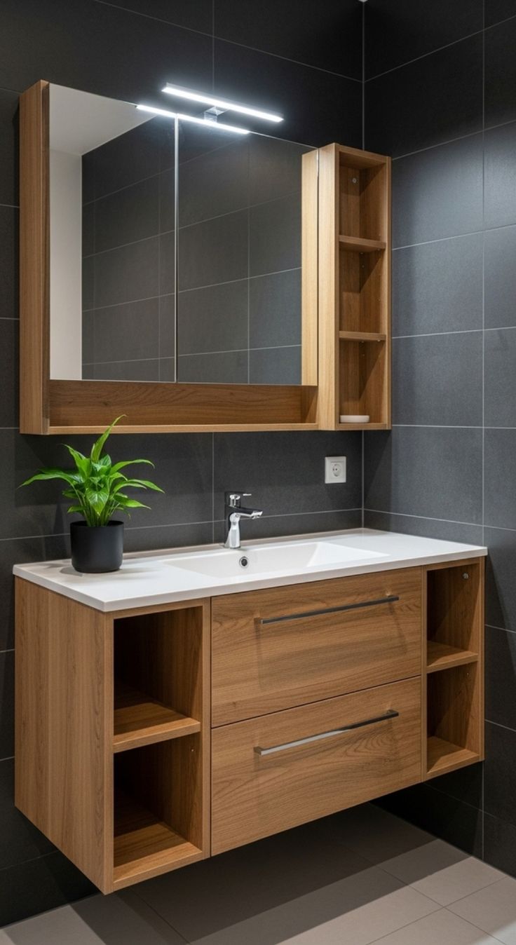 Şık ve modern banyo dolabı B09